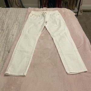 White Cropped Skinny Jean